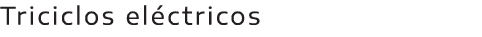 Triciclos el ctricos